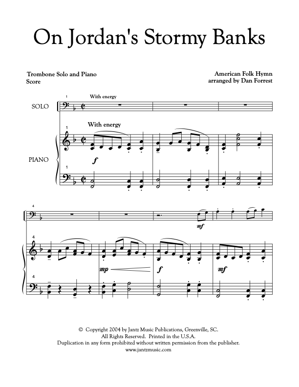 On Jordan's Stormy Banks - Trombone Solo