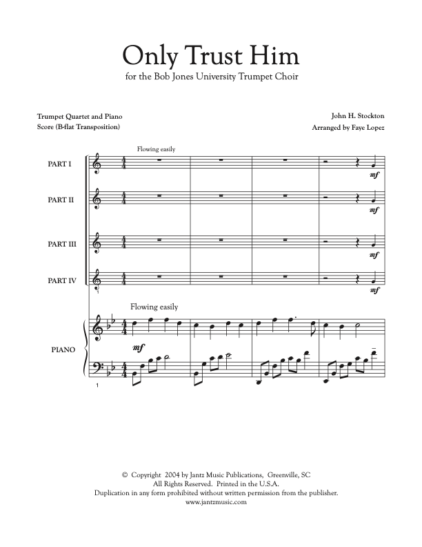 Only Trust Him - Trumpet Quartet