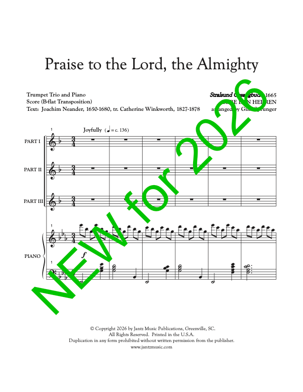 Praise to the Lord, the Almighty - Trumpet Trio