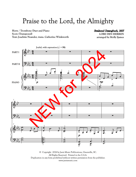 Praise to the Lord, the Almighty - Horn/Trombone Duet