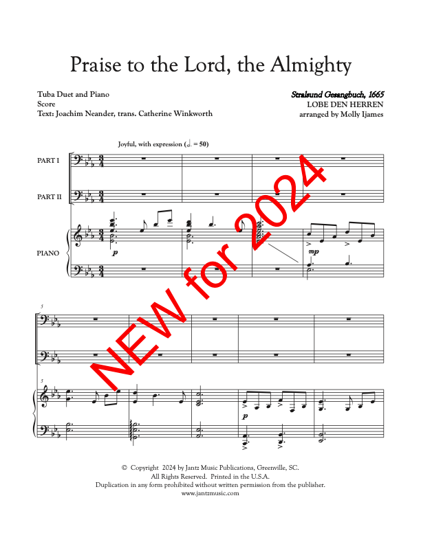 Praise to the Lord, the Almighty - Tuba Duet