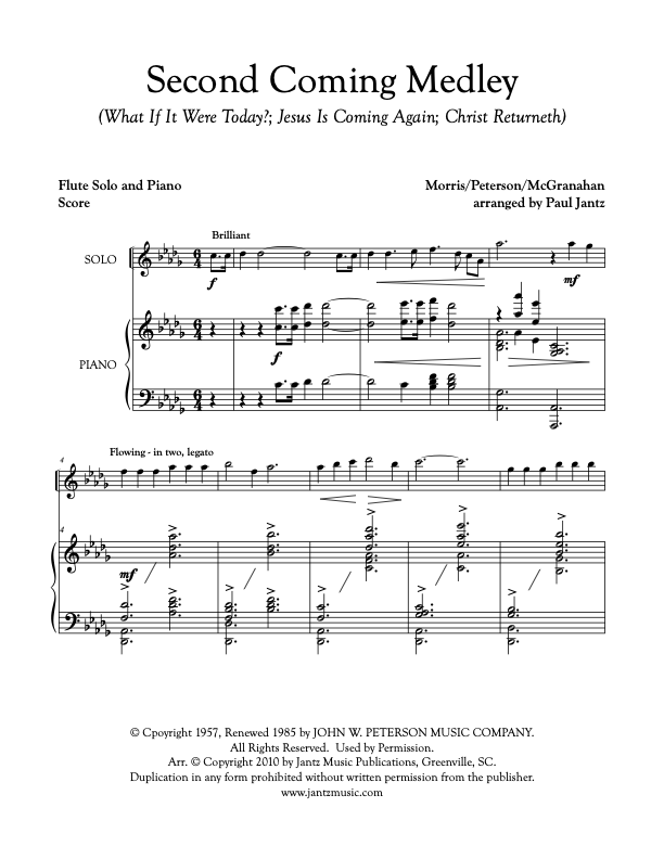 Second Coming Medley - Flute Solo