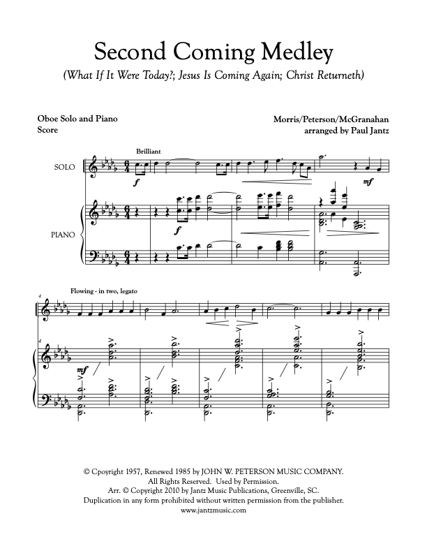 Second Coming Medley - Oboe Solo