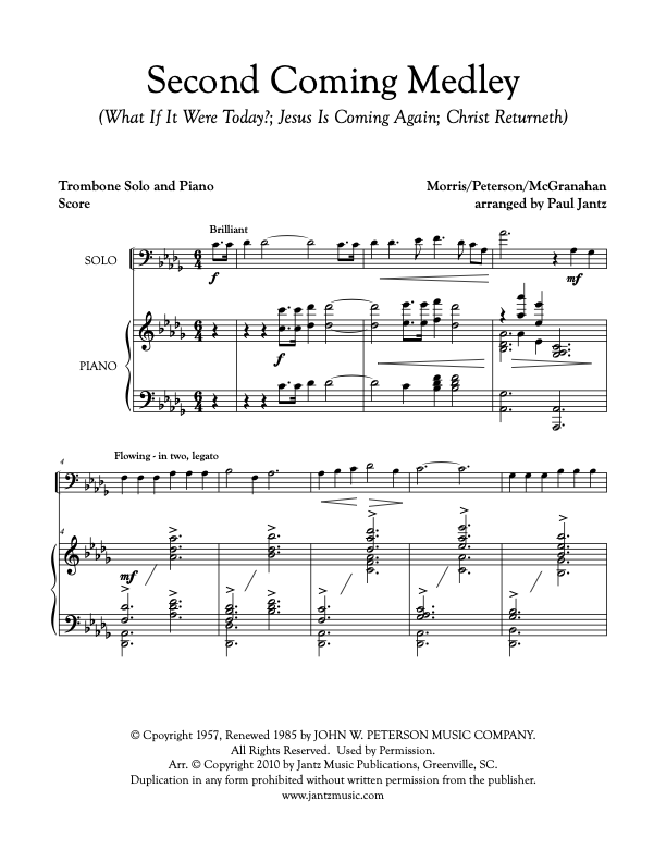Second Coming Medley - Trombone Solo