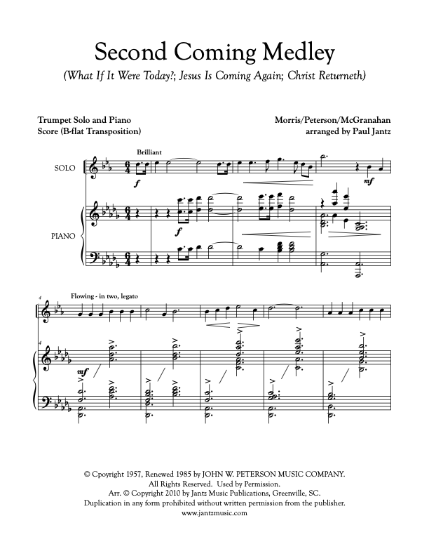 Second Coming Medley - Trumpet Solo