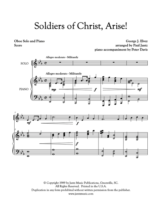 Soldiers of Christ, Arise! - Oboe Solo
