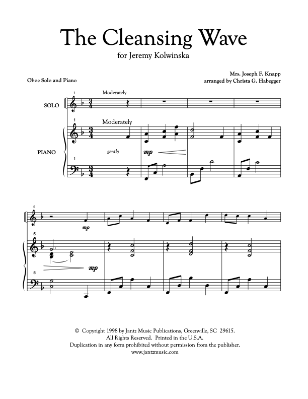 The Cleansing Wave - Oboe Solo