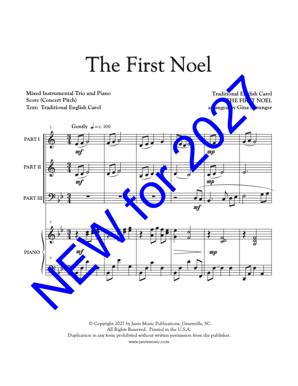 The First Noel - Combined set of Mixed Brass & Mixed Woodwind Trios
