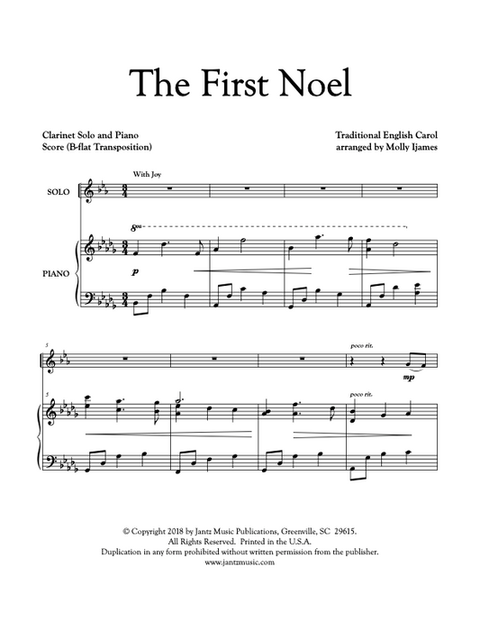 The First Noel - Clarinet Solo