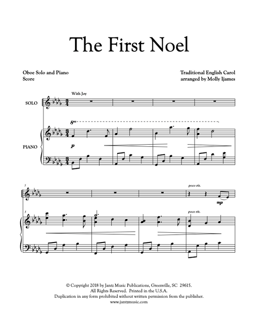 The First Noel - Oboe Solo