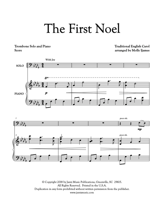 The First Noel - Trombone Solo