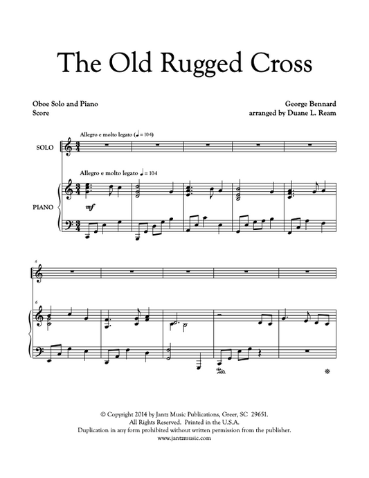 The Old Rugged Cross - Oboe Solo