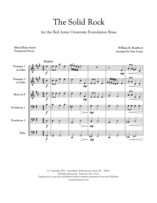 The Solid Rock - Mixed Brass Sextet