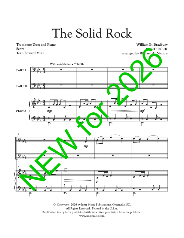 The Solid Rock - Trombone Duet