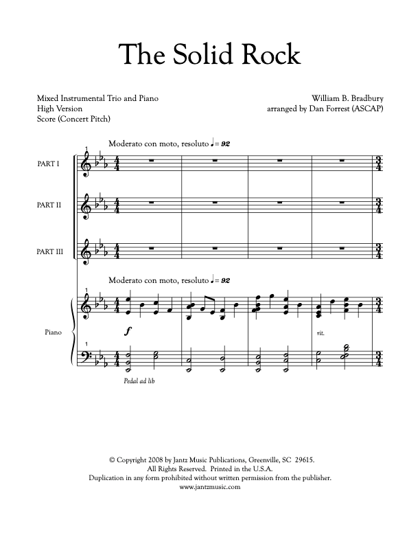 The Solid Rock - Combined Set of Flute/Clarinet/Alto Saxophone Trios