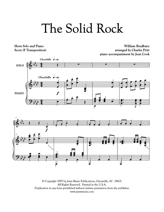 The Solid Rock - Horn Solo
