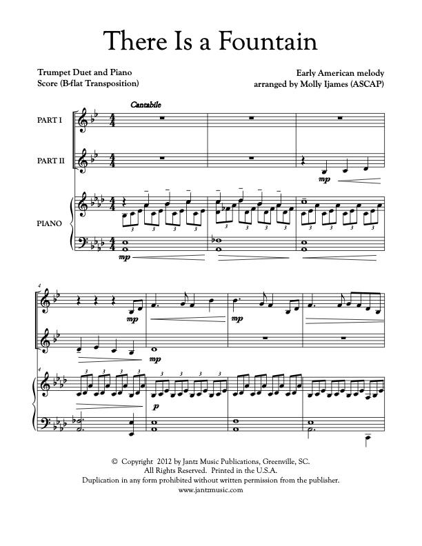There Is a Fountain - Trumpet Duet