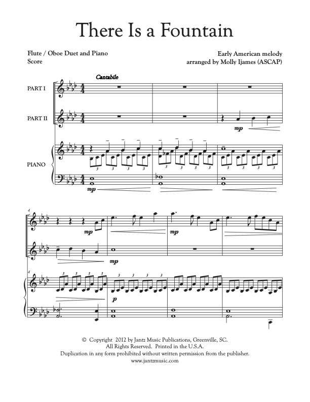 There Is A Fountain - Flute/Oboe Duet