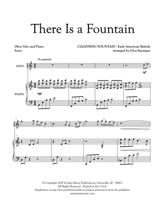 There Is a Fountain - Oboe Solo
