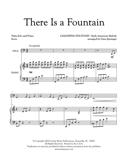 There Is a Fountain - Tuba Solo