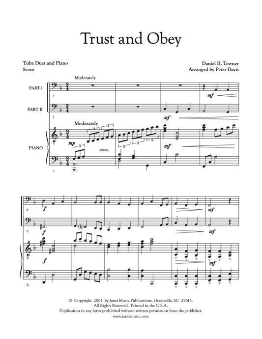 Trust and Obey - Tuba Duet