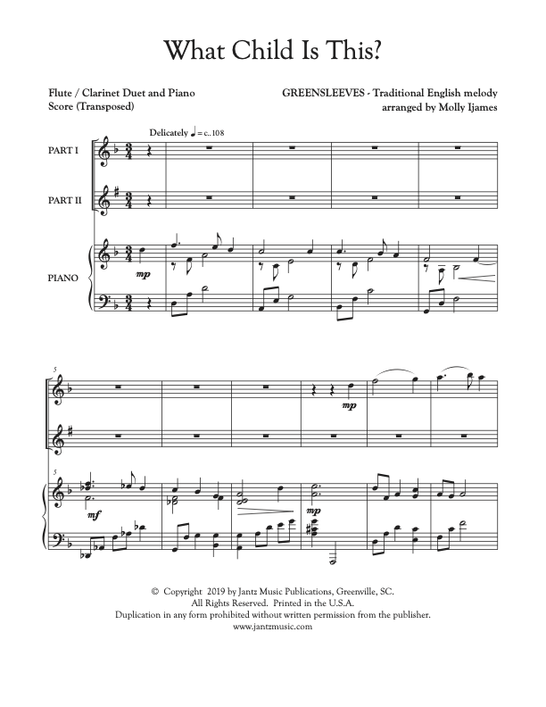 What Child Is This? - Flute/Clarinet Duet