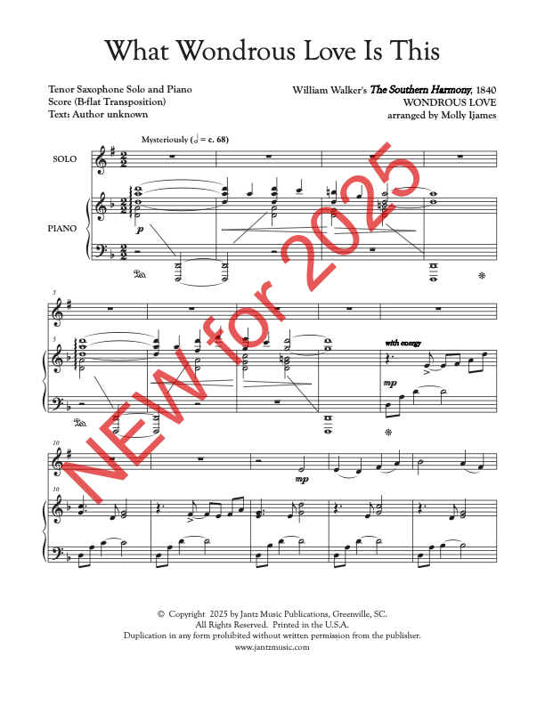 What Wondrous Love Is This - Tenor Saxophone Solo