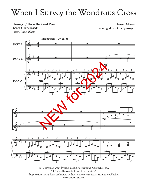 When I Survey the Wondrous Cross - Trumpet/Horn Duet