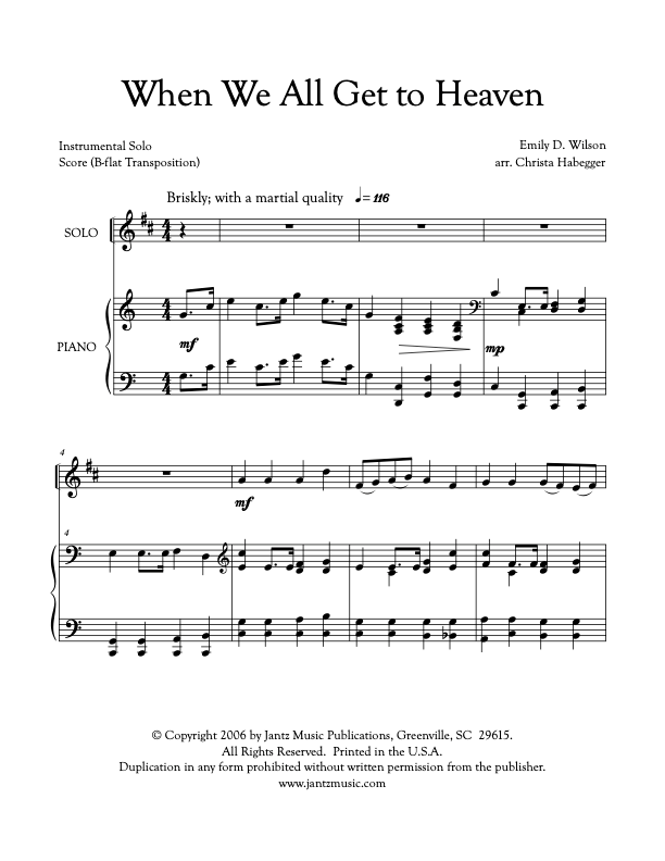 When We All Get to Heaven - Trumpet Solo