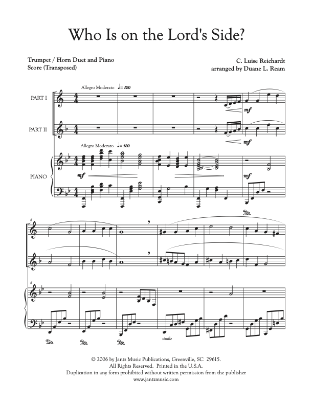 Who Is on the Lord's Side - Trumpet/Horn Duet
