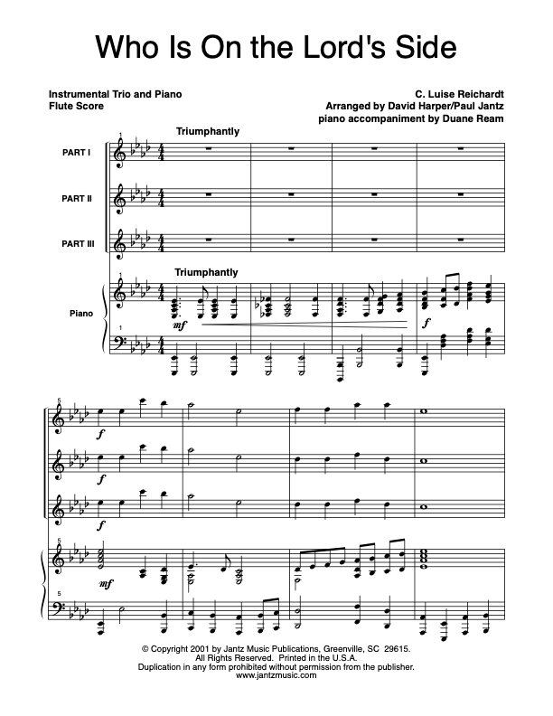Who Is on the Lord's Side - Flute Trio