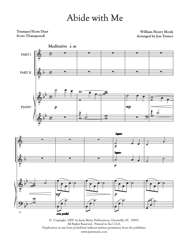Abide with Me - Trumpet/Horn Duet