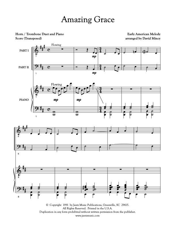 Amazing Grace - Horn/Trombone Duet