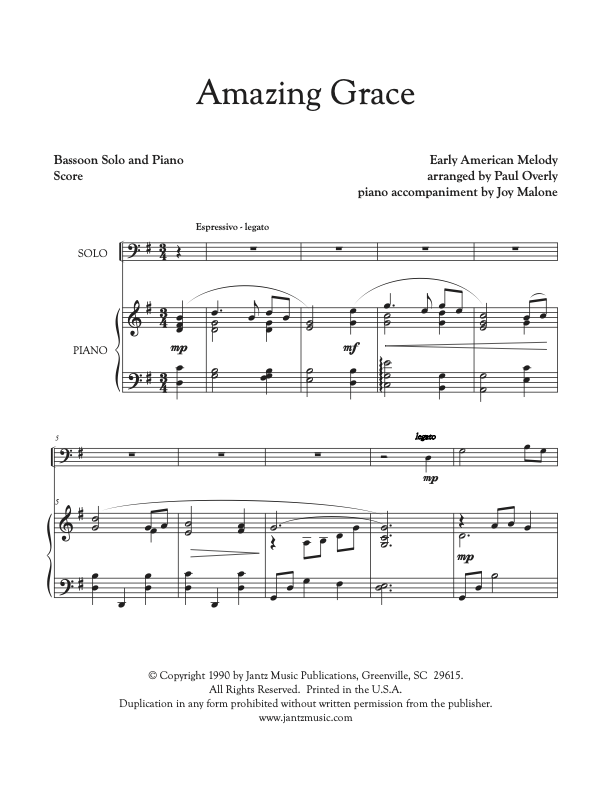 Amazing Grace - Bassoon Solo