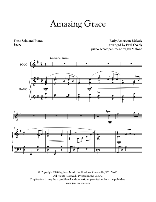 Amazing Grace - Oboe Solo
