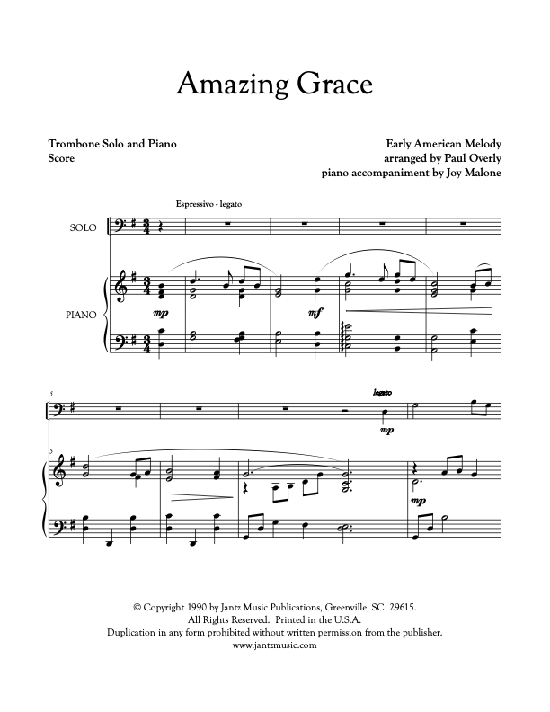 Amazing Grace - Trombone Solo