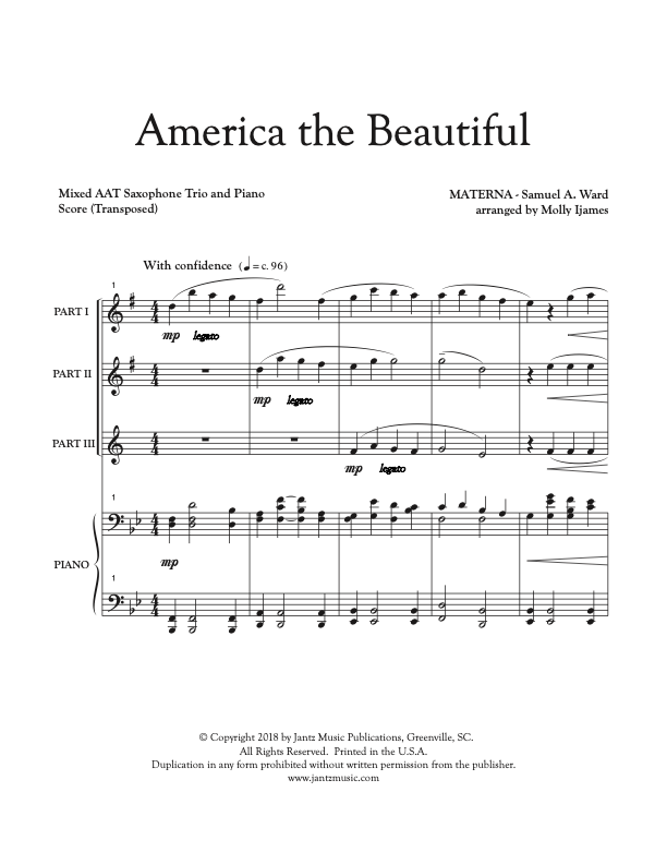 America the Beautiful - AAT Saxophone Trio