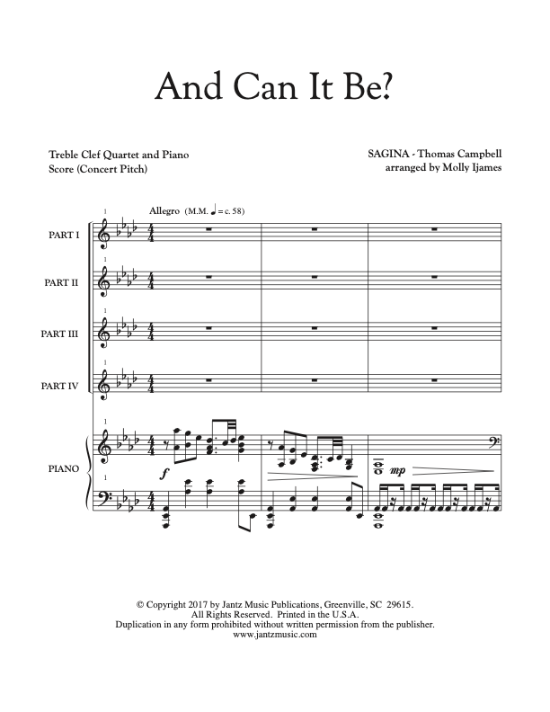 And Can It Be? - Combined Set of Flute/Clarinet/Trumpet Quartets