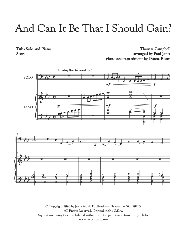 And Can It Be? - Tuba Solo