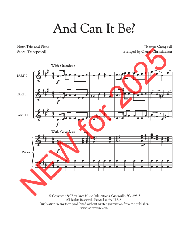 And Can It Be? - Horn Trio