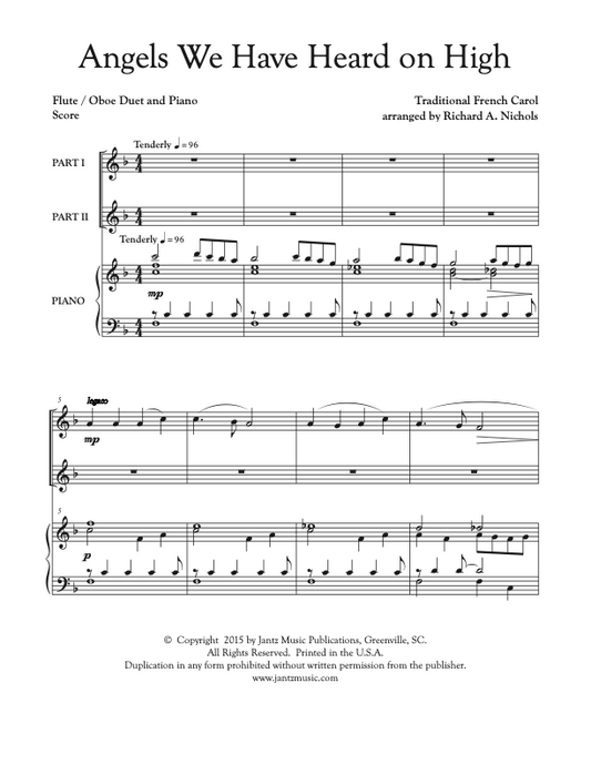 Angels We Have Heard on High - Flute/Oboe Duet