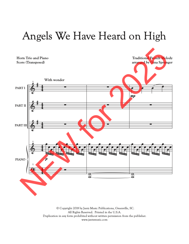 Angels We Have Heard on High - Horn Trio