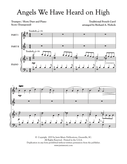 Angels We Have Heard on High - Trumpet/Horn Duet