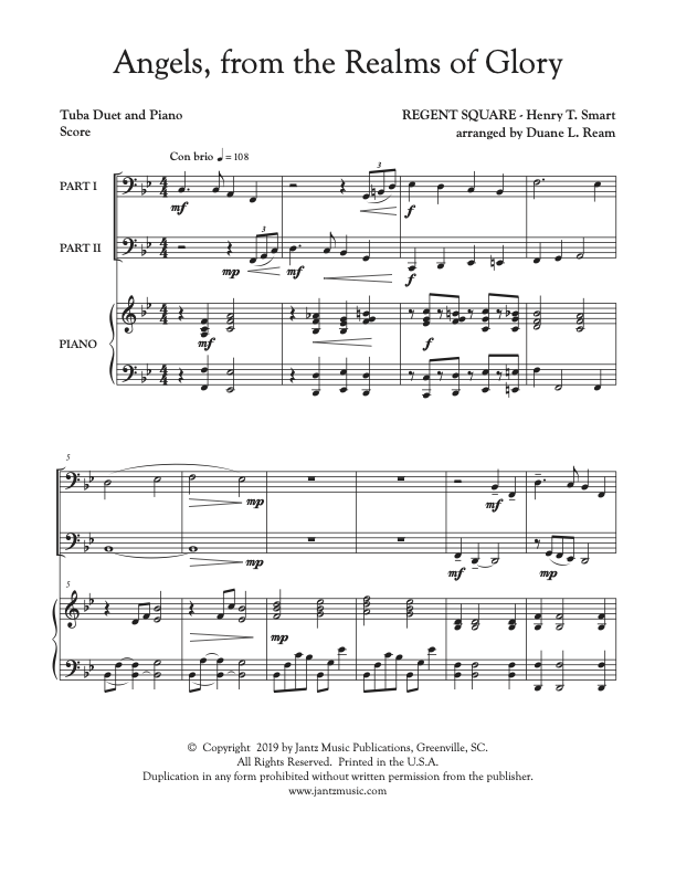 Angels, from the Realms of Glory - Tuba Duet