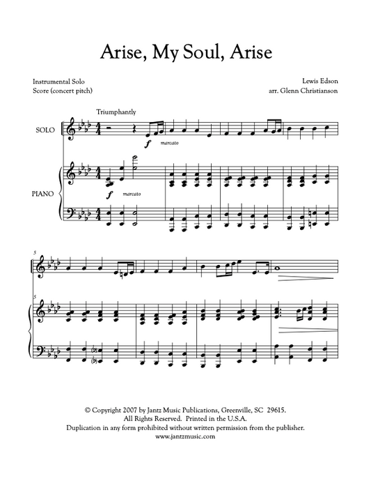 Arise, My Soul, Arise - Combined Set of All Solo Instrument Options