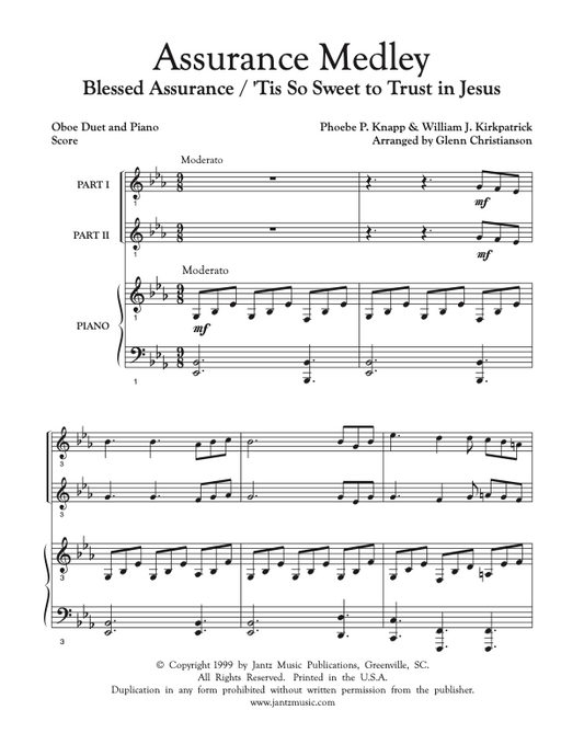 Assurance Medley - Oboe Duet
