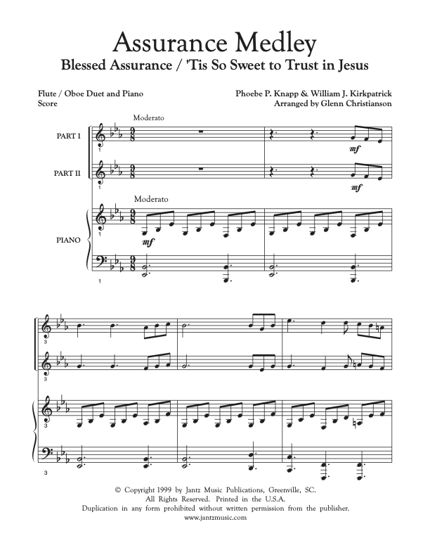 Assurance Medley - Flute/Oboe Duet