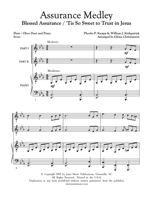 Assurance Medley - Flute/Oboe Duet