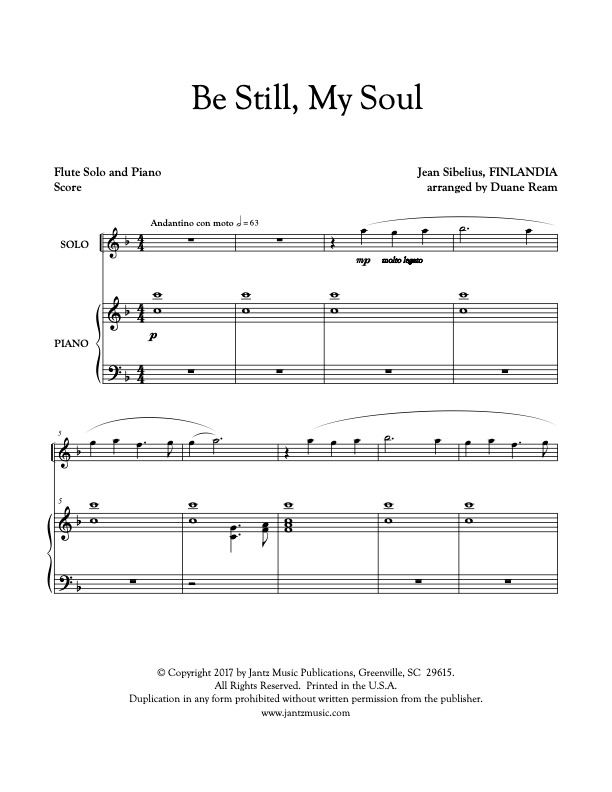 Be Still, My Soul - Flute Solo