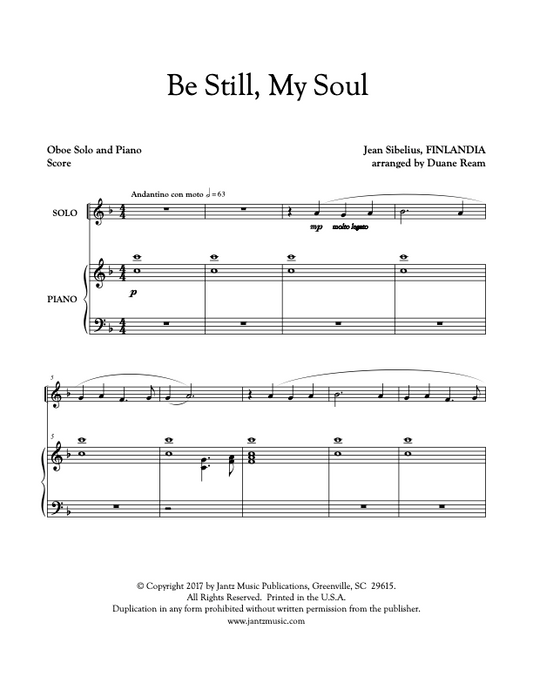 Be Still, My Soul - Oboe Solo